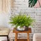 Boston Ferns Artificial Plants 19” Long Stems Faux Greenery Real-Touch Plastic Bush Green Leaves UV-Resistant Indoor Outdoor DIY Decor Mothers Day Gift, Pack 4pcs